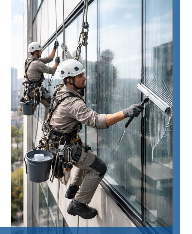 Мойка окон альпинистами в Бугульме от 4549 р. | ВЫСОТНИК-Бгл