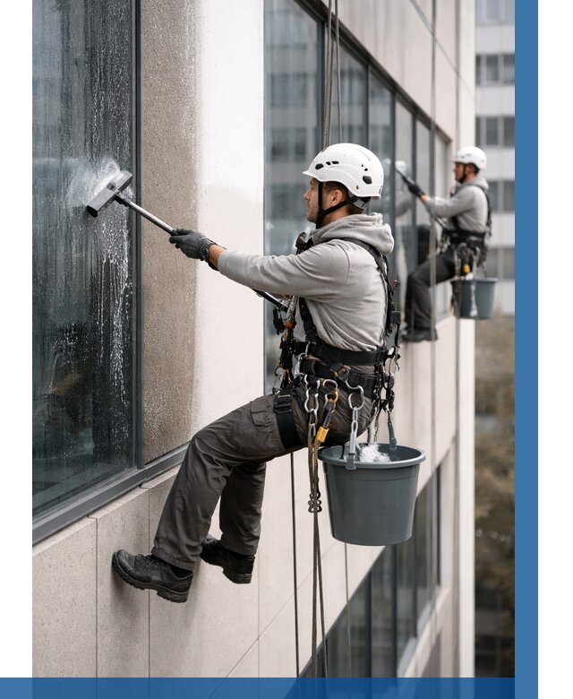 Мойка фасадов зданий в Бугульме под ключ от 354 р. | ВЫСОТНИК-Бгл