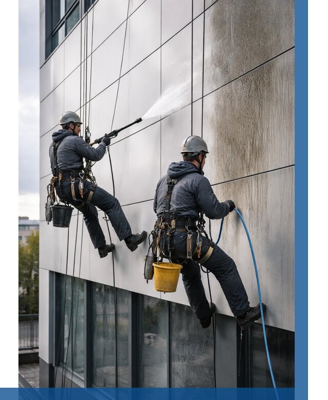 Мойка фасада из композита в Бугульме по цене от 303 р. | ВЫСОТНИК-Бгл