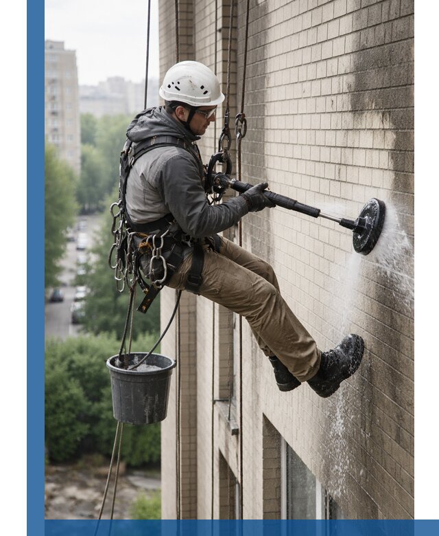 Очистка фасада от копоти в Бугульме профессионально и безопасно