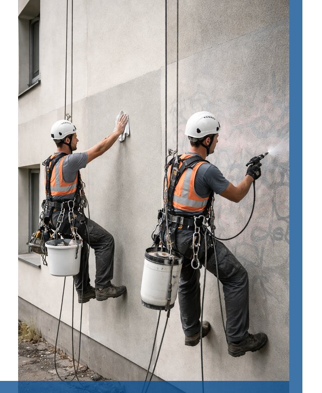 Антиграффити покрытие фасада в Бугульме от 606 р. | ВЫСОТНИК-Бгл