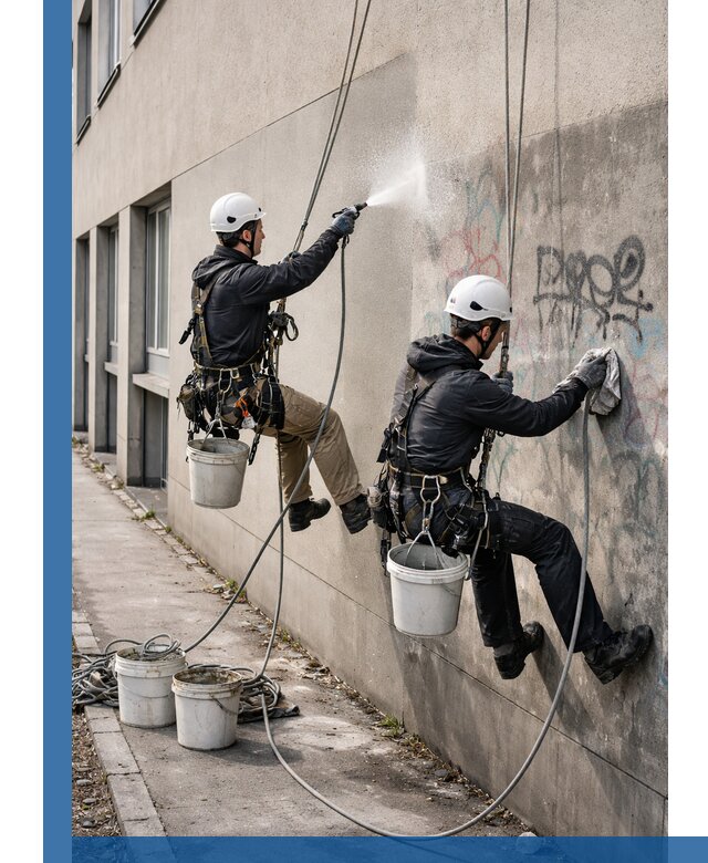 Антиграффити покрытие фасада с защитой от надписей в Бугульме