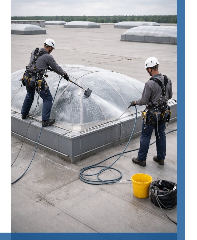 Мойка зенитных фонарей в Бугульме, заказать от 4549 р. | ВЫСОТНИК-Бгл