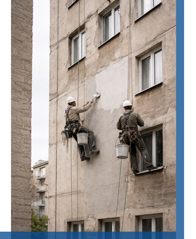 Косметический ремонт фасада в Бугульме от 1112 р. | ВЫСОТНИК-Бгл