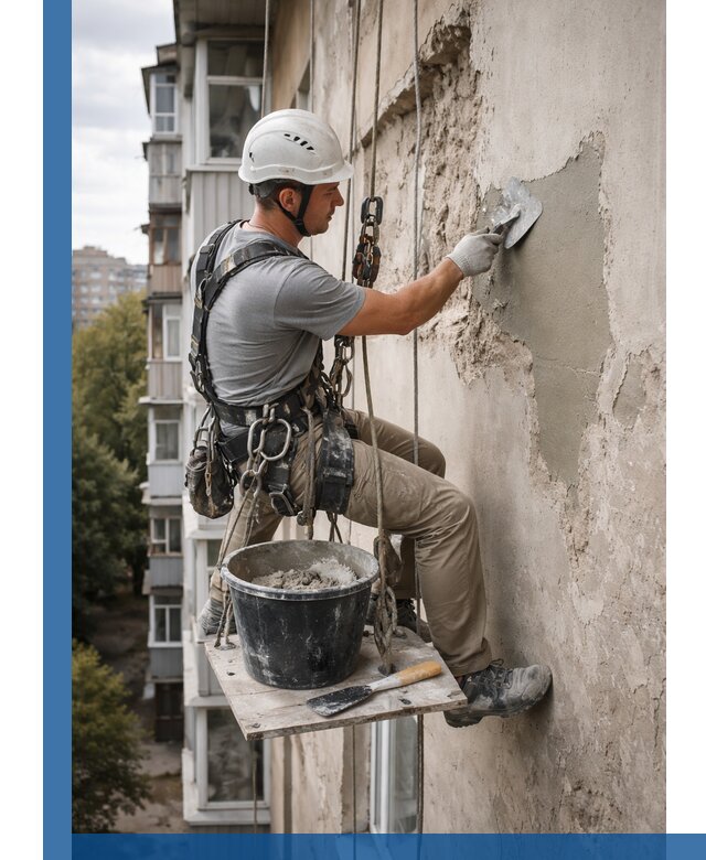 Восстановление фасадной штукатурки в Бугульме с гарантией качества