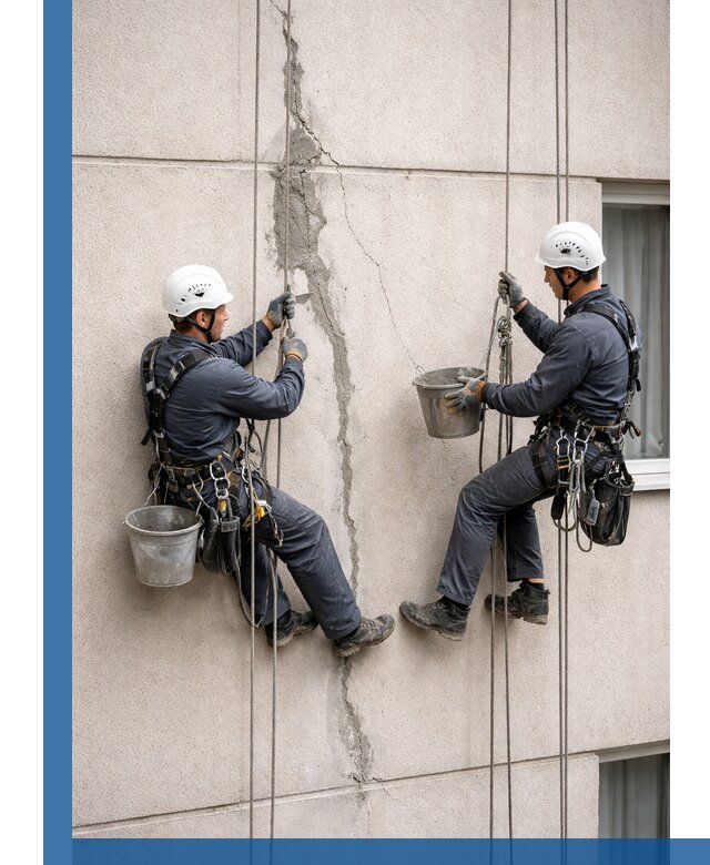 Заделка трещин на фасаде в Бугульме с гарантийным ремонтом