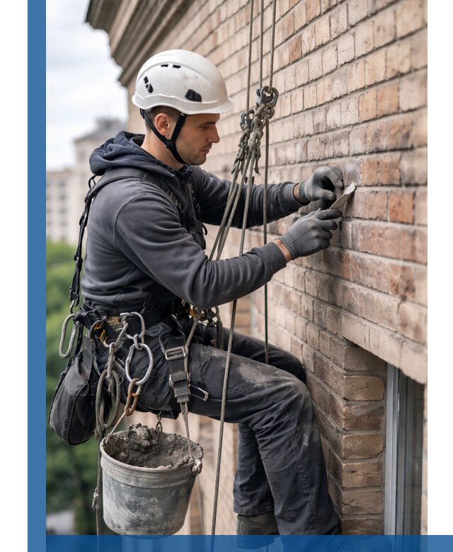 Качественный ремонт кирпичной кладки фасада в Бугульме с гарантией