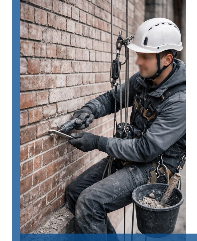 Расшивка кирпичных швов фасадов и стен, ремонт в Бугульме