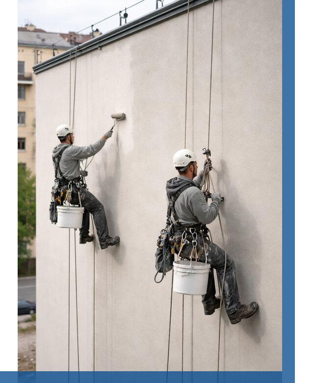 Покраска оштукатуренного фасада в Бугульме от 323 р. | ВЫСОТНИК-Бгл