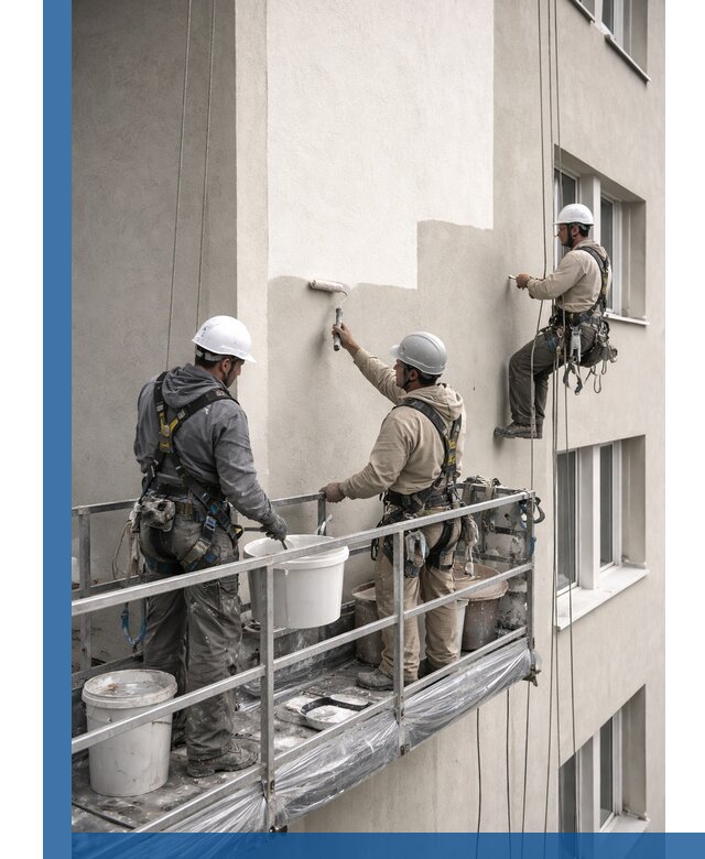 Покраска оштукатуренного фасада в Бугульме под ключ с гарантией