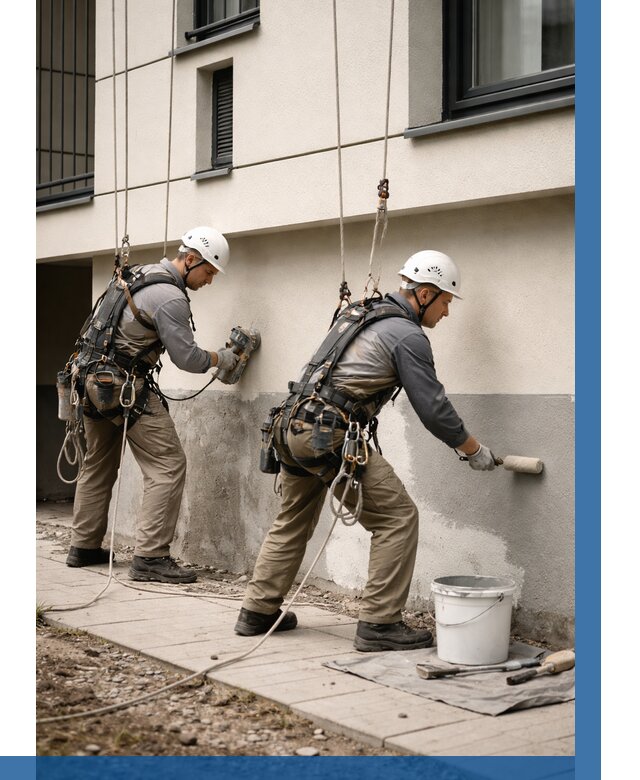 Окраска цоколя здания в Бугульме от 455 р. под ключ | ВЫСОТНИК-Бгл