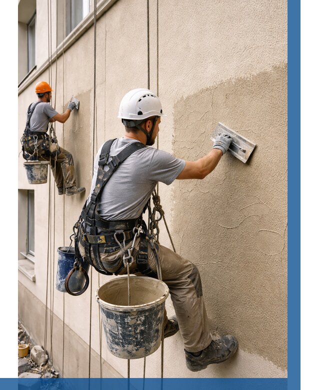 Декоративная штукатурка фасада в Бугульме от 1213 р. | ВЫСОТНИК-Бгл