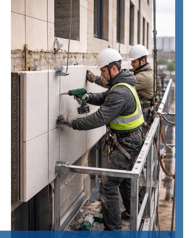 Монтаж фасадных термопанелей в Бугульме от 1516 р. | ВЫСОТНИК-Бгл