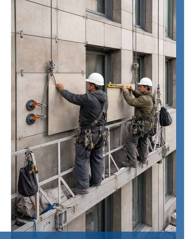 Монтаж керамогранита на фасад в Бугульме от 2527 р. | ВЫСОТНИК-Бгл