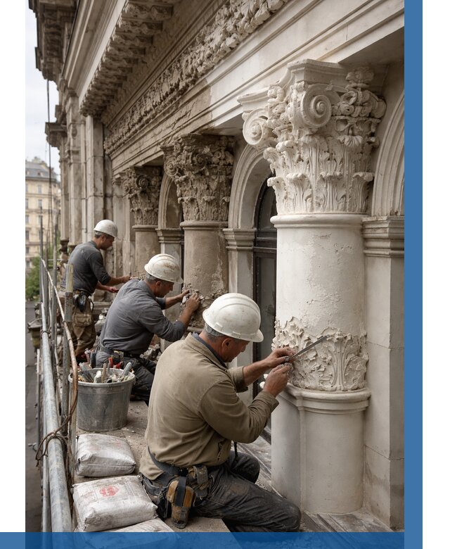 Реставрация фасадной лепнины в Бугульме от 2527 р. | ВЫСОТНИК-Бгл