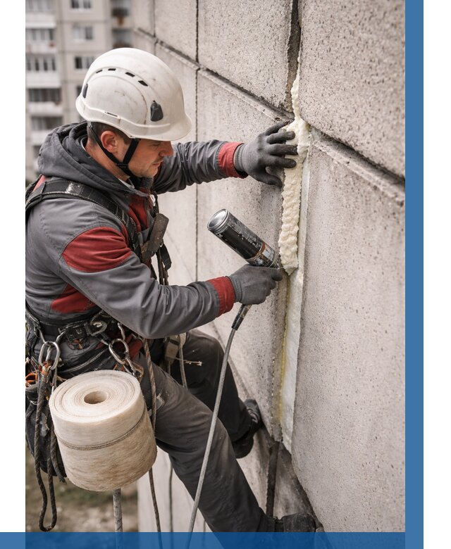 Утепление межпанельных швов в Бугульме от 708 р. | ВЫСОТНИК-Бгл