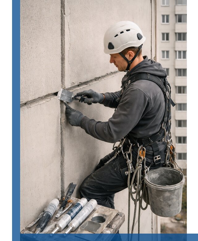 Ремонт межпанельных швов в Бугульме герметизация и восстановление