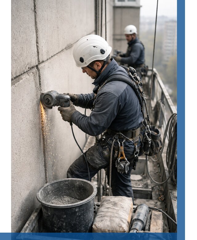 Штробление межпанельных швов в Бугульме от 1213 р. | ВЫСОТНИК-Бгл