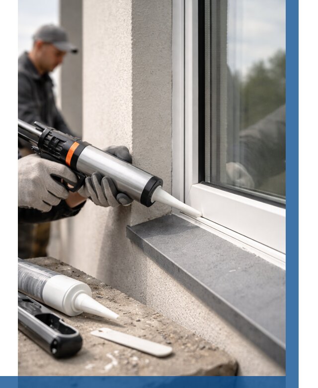 Герметизация монтажных швов окон в Бугульме от 657 р. | ВЫСОТНИК-Бгл