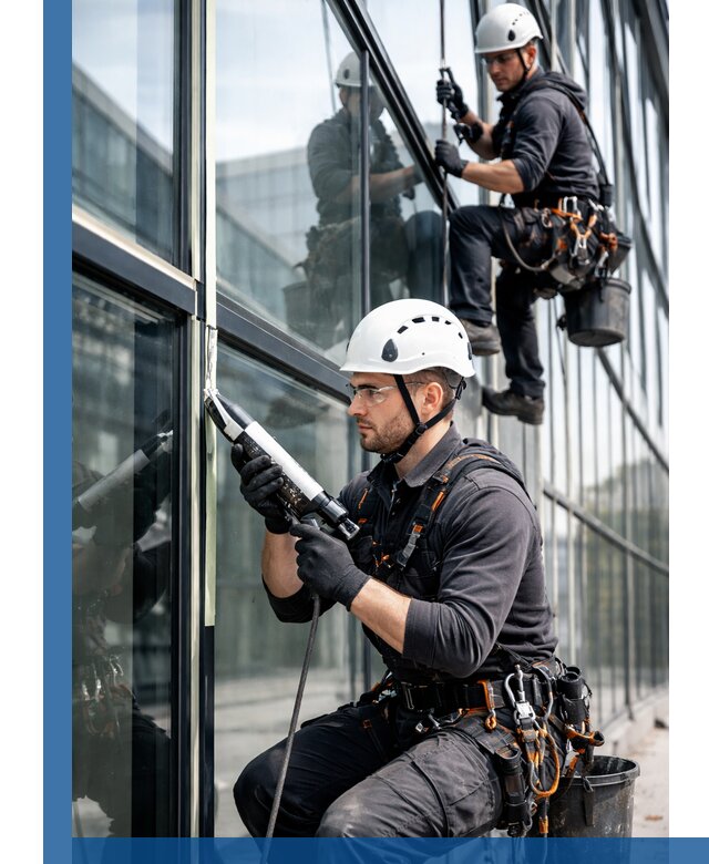 Герметизация витражных швов в Бугульме для зданий и фасадов