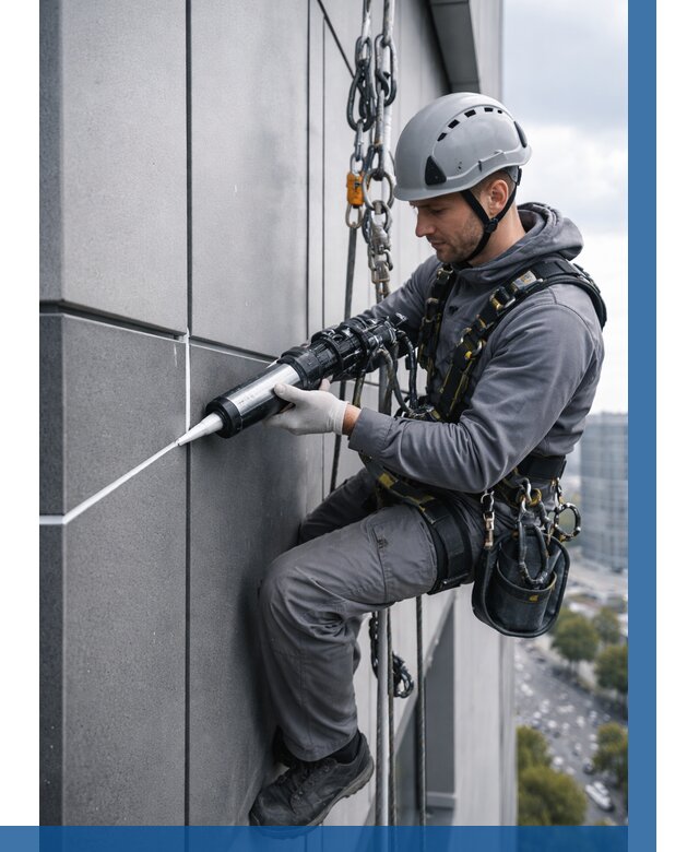 Герметизация стыков фасадных панелей в Бугульме от 6570 р.| ВЫСОТНИК-Бгл