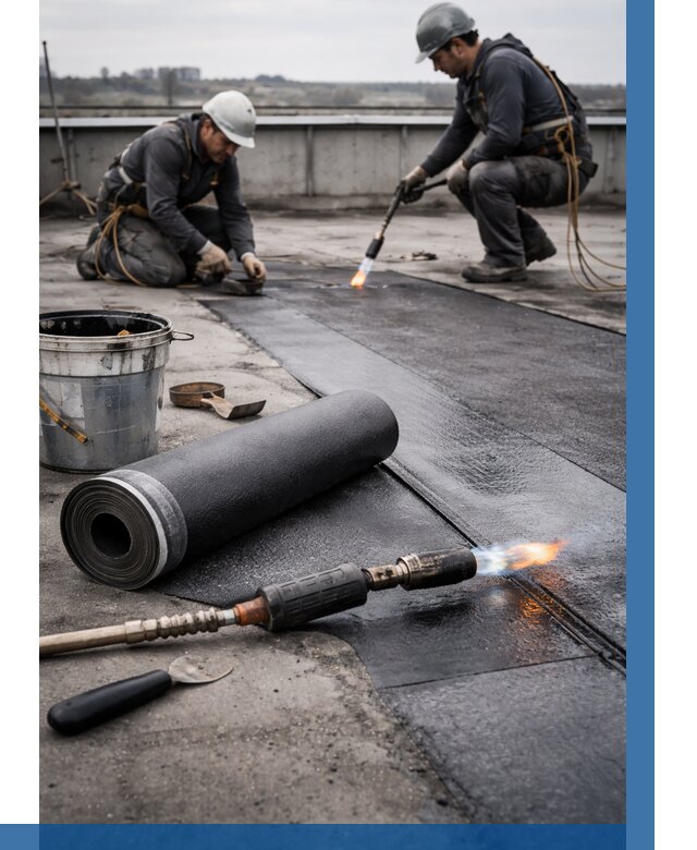 Ремонт рулонной кровли в Бугульме от 657 р. | ВЫСОТНИК-Бгл