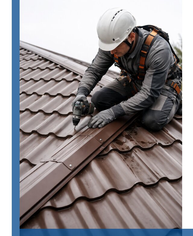 Ремонт металлочерепицы на крыше в Бугульме профессионально