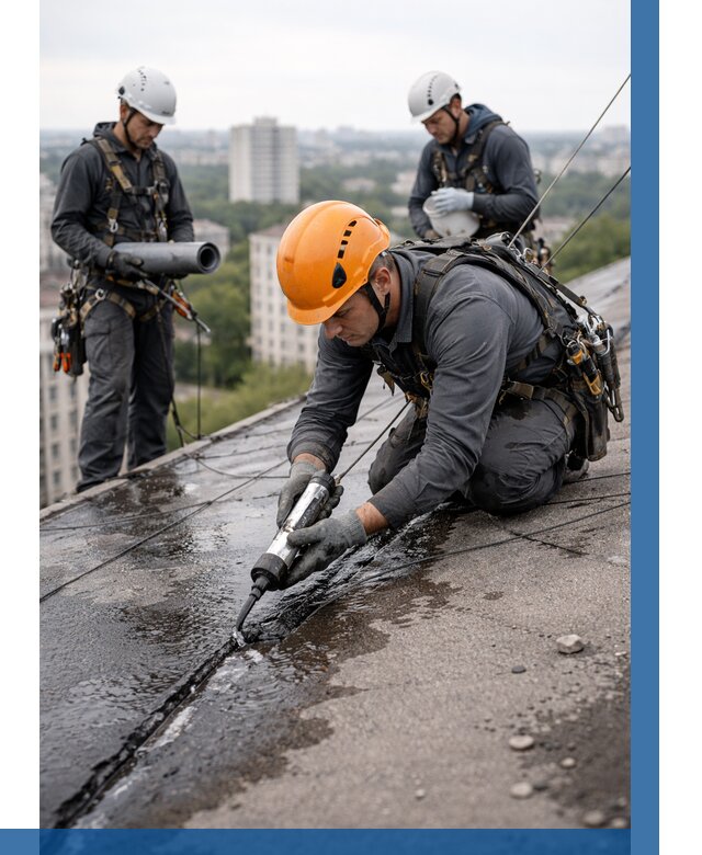 Устранение протечек кровли в Бугульме от 12130 р. | ВЫСОТНИК-Бгл