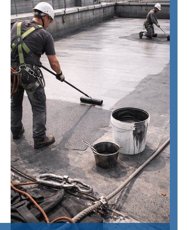 Гидроизоляция кровли жидкой резиной в Бугульме от 505 р. | ВЫСОТНИК-Бгл