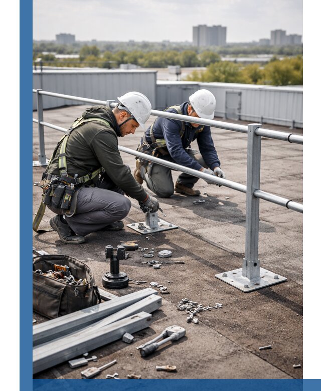 Монтаж кровельного ограждения в Бугульме под ключ с гарантией