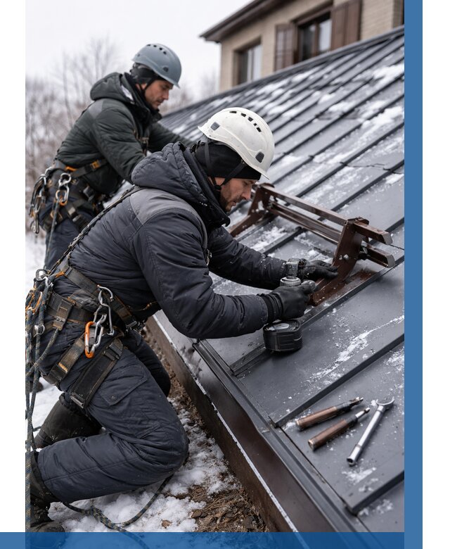 Монтаж снегозадержателей в Бугульме от 455 р. | ВЫСОТНИК-Бгл