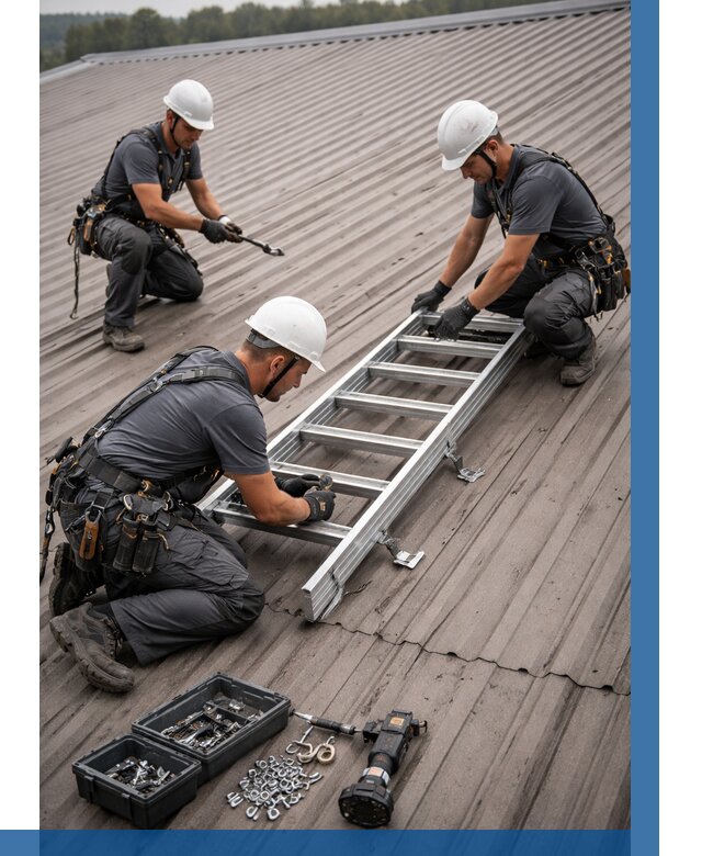 Монтаж кровельной лестницы в Бугульме от 4549 р. | ВЫСОТНИК-Бгл