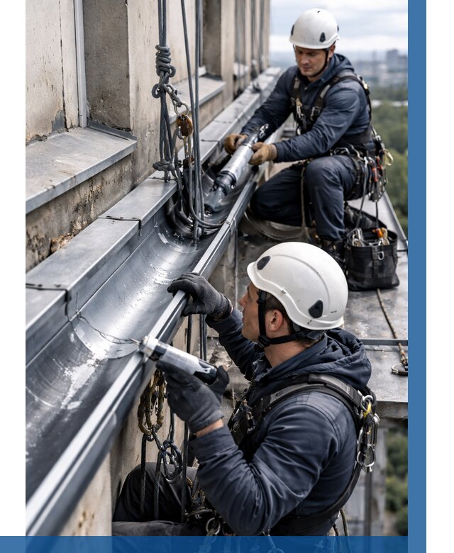 Ремонт водосточных желобов в Бугульме от 6570 р. | ВЫСОТНИК-Бгл