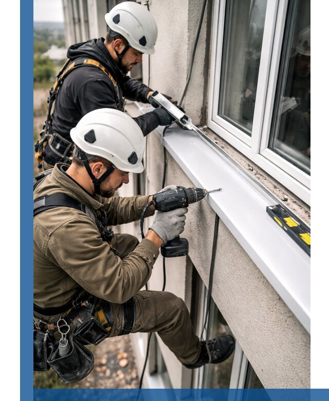 Профессиональный монтаж оконных отливов и отведения воды в Бугульме