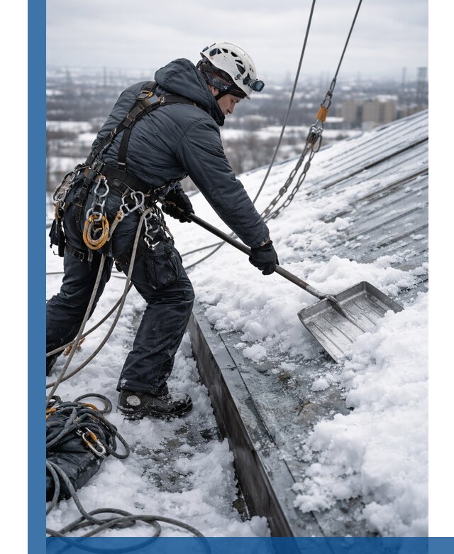 Профессиональная очистка кровли от снега и наледи в Бугульме