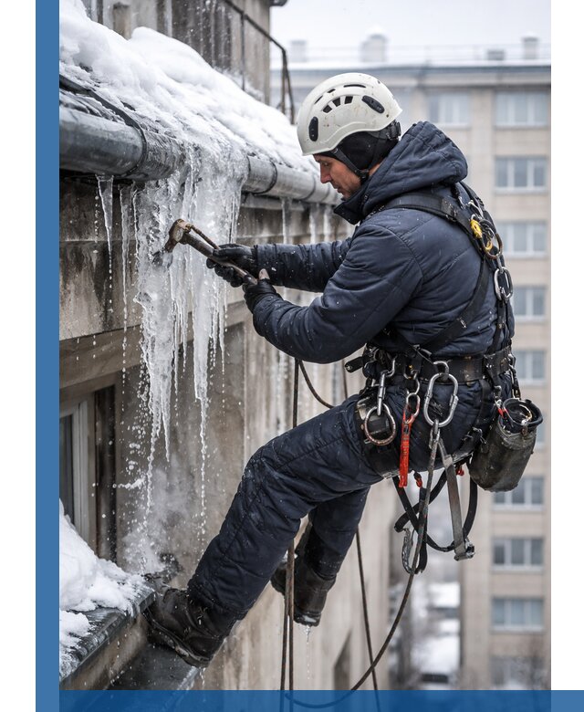 Удаление наледи и чистка водостоков в Бугульме оперативно и безопасно