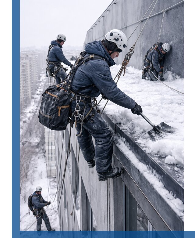 Абонентское обслуживание кровли зимой в Бугульме регулярный уход