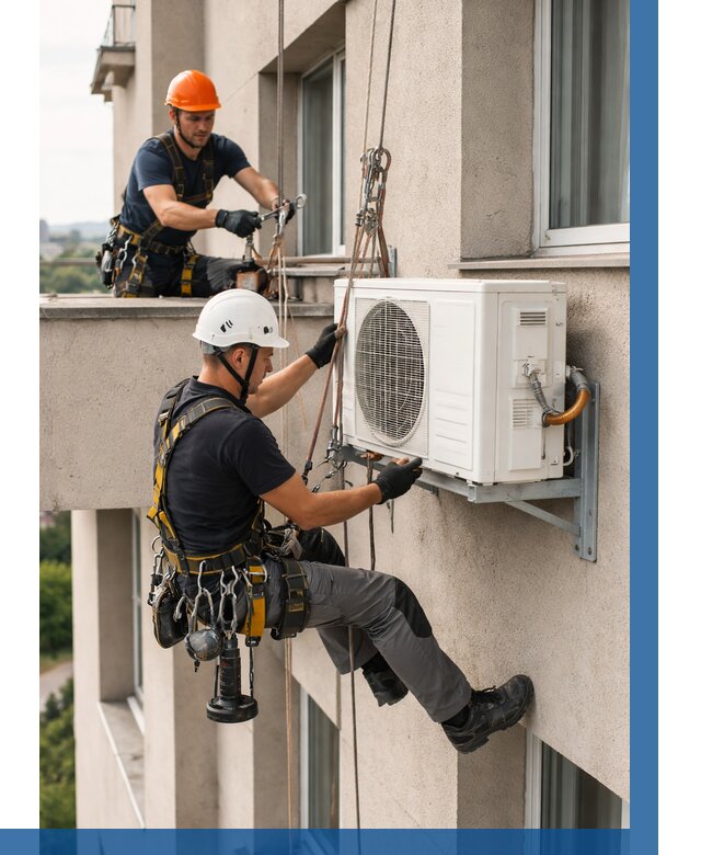 Монтаж внешнего блока кондиционера в Бугульме от 6570 р. | ВЫСОТНИК-Бгл