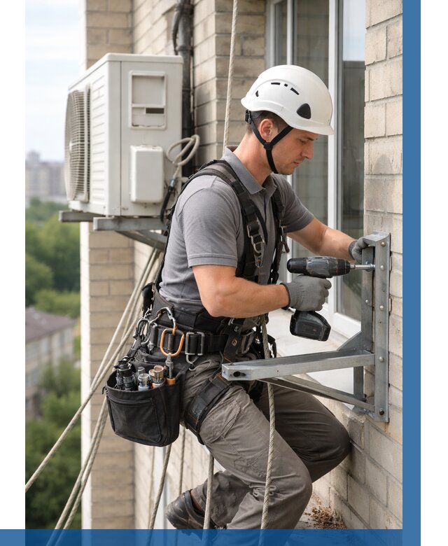 Установка кронштейнов кондиционера в Бугульме от 3538 р. | ВЫСОТНИК-Бгл