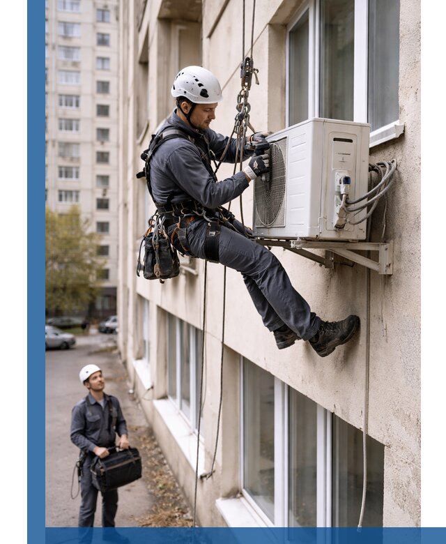 Демонтаж внешнего блока кондиционера в Бугульме профессионально