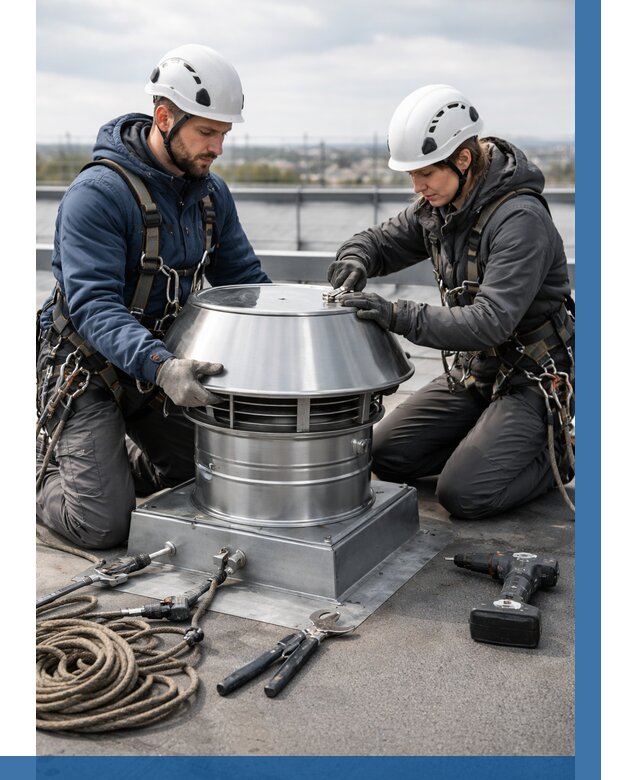 Установка дефлекторов на кровле в Бугульме от 4549 р. | ВЫСОТНИК-Бгл