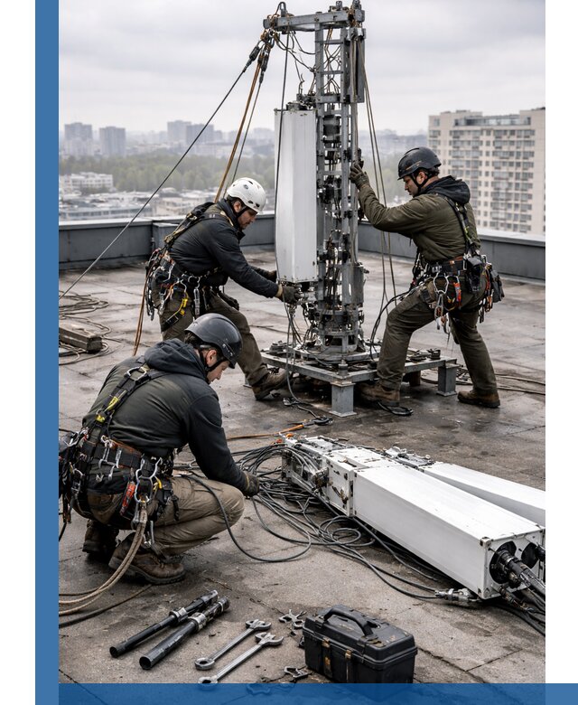 Демонтаж антенн на крыше зданий в Бугульме с гарантией