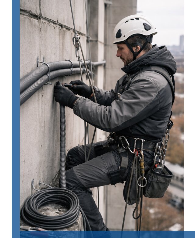 Профессиональный монтаж гофры для кабеля в Бугульме с гарантией