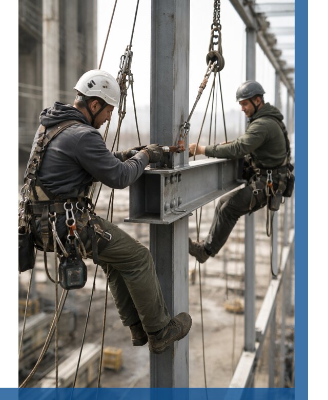 Монтаж металлоконструкций на высоте в Бугульме от 3538 р. | ВЫСОТНИК-Бгл