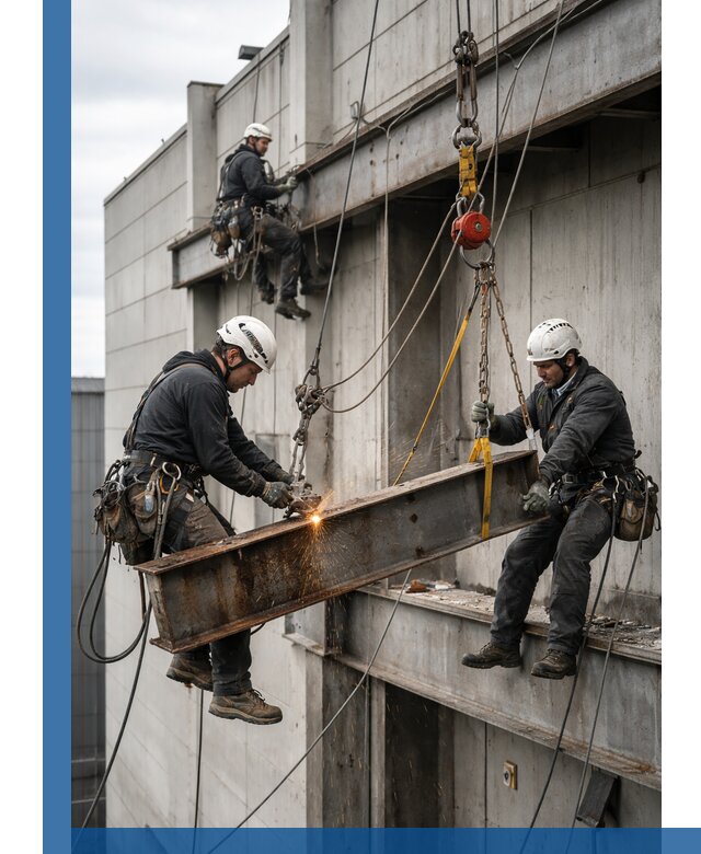 Демонтаж металлоконструкций на высоте в Бугульме под ключ