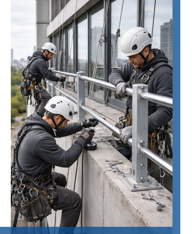 Монтаж ограждений на высоте в Бугульме, от 1213 р. | ВЫСОТНИК-Бгл