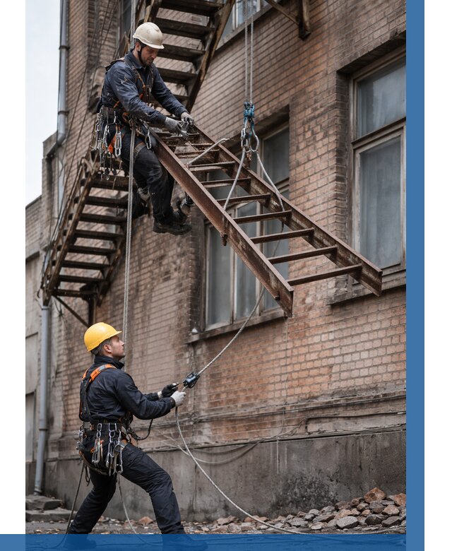 Демонтаж пожарной лестницы в Бугульме от 12130 р. | ВЫСОТНИК-Бгл