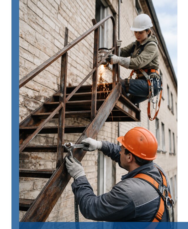 Ремонт и восстановление пожарных лестниц с выездом в Бугульме