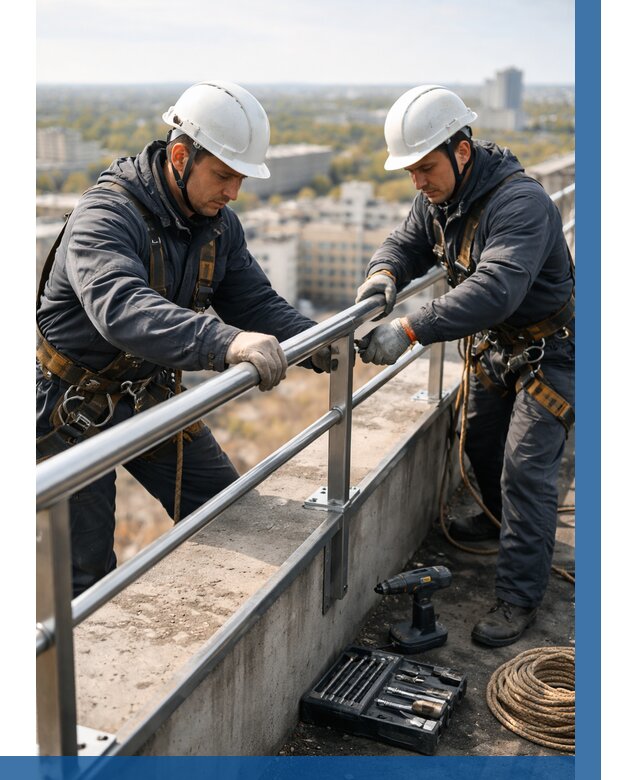 Монтаж перил на высоте в Бугульме от 2527 р. | ВЫСОТНИК-Бгл