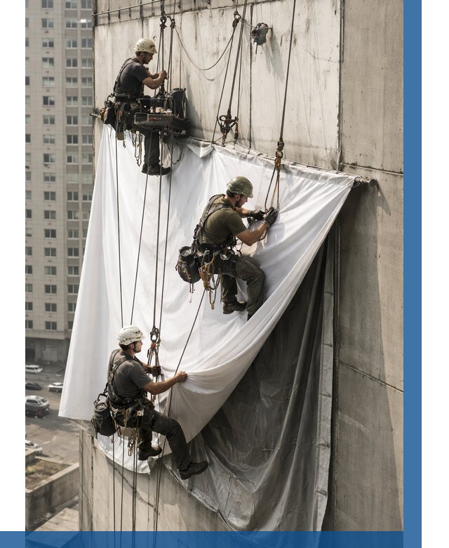 Замена баннерного полотна в Бугульме от 6570 р. | ВЫСОТНИК-Бгл—заказать